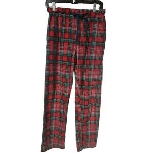 𝅺Red Plaid Christmas Pajama Pants Fleece Lounge Sleepwear